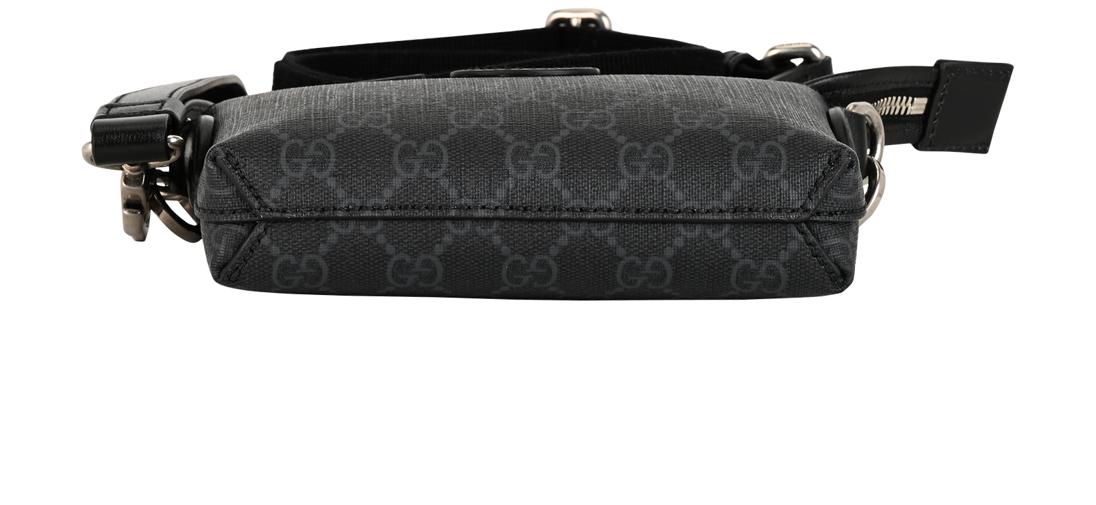 Interlocking G Messenger, &pound;595, Handbags, Black, Canvas, Top view